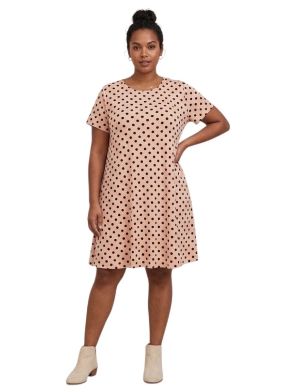 Ava & Grace Pink Polka Dot Dress